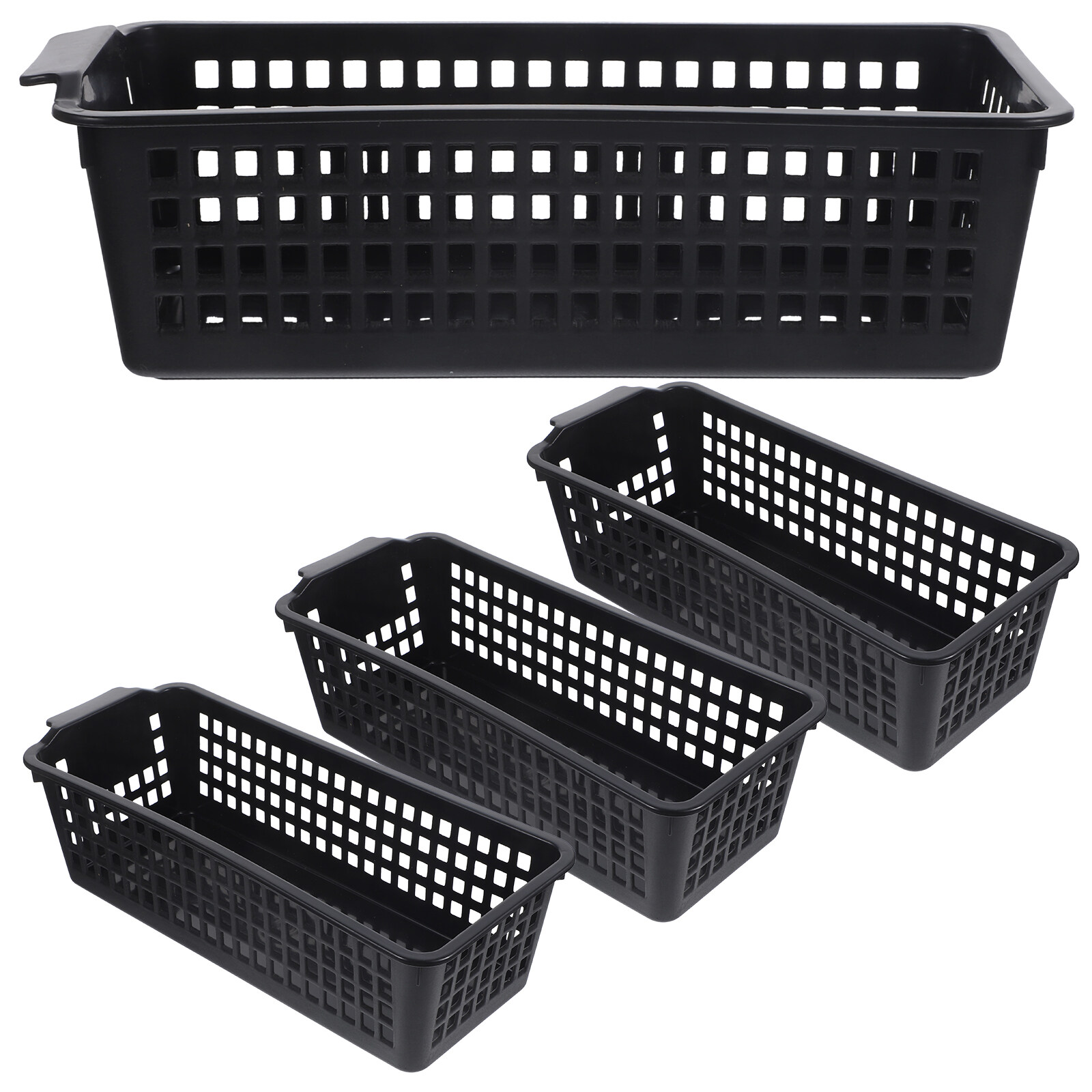 Slim storage box 4pcs Plastic Storage Basket Desktop Organizer Basket