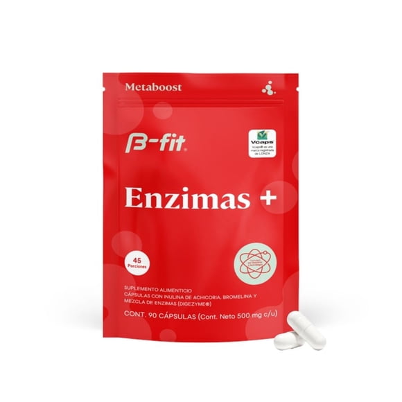 Enzymas Digestivas - 90 Cápsulas | B-fit