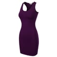 thumbnail image 5 of MixMatchy Women's Fitted Sleeveless Sexy Bodycon Round Neck Mini Dress, 5 of 5