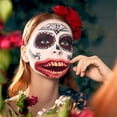 thumbnail image 4 of Wovilon Halloween Decorations Indoor 2023 New Halloween Prank Makeup Temporary Halloween Clown Horror Mouth Stickers Removable And Realistic Temporary Kit, Halloween Makeup Props, 4 of 4