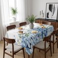 thumbnail image 6 of Blue Flower Table Cloth Waterproof Tablecloths, Sage Green Eucalyptus Leaves Farm Plant Tablecloth Dining Table Cover for Kitchen Party Tabletop Outdoor, Rectangle Tablecloth 60x84 Inch, 6 of 9