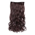 thumbnail image 2 of Clip In Hair Extensions As Human Hair Extension Curly Wavy Straight Hairpieces For Woman,Brown Pullover Toupee, 2 of 4
