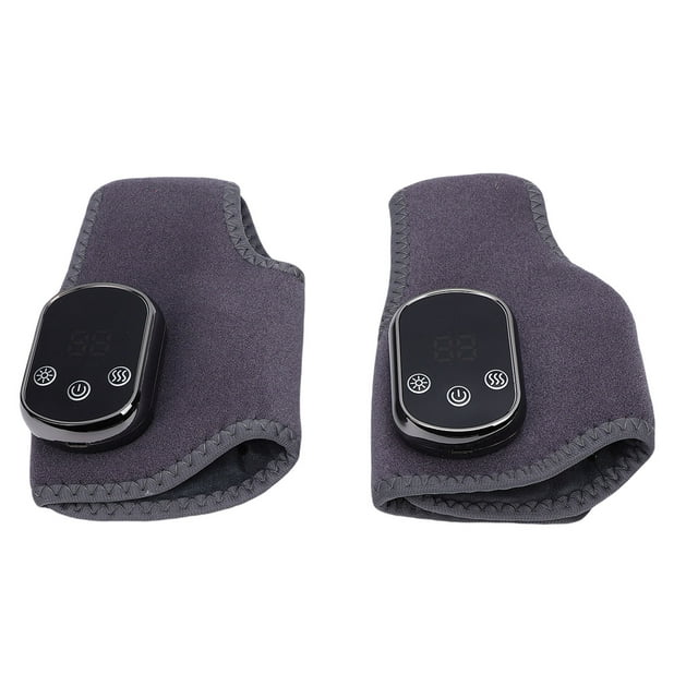 Rechargeable Ankle Foot Massager with Heat 3 Vibration Modes 5 Temperature Levels Cordless Ankle Heating Pad Gray