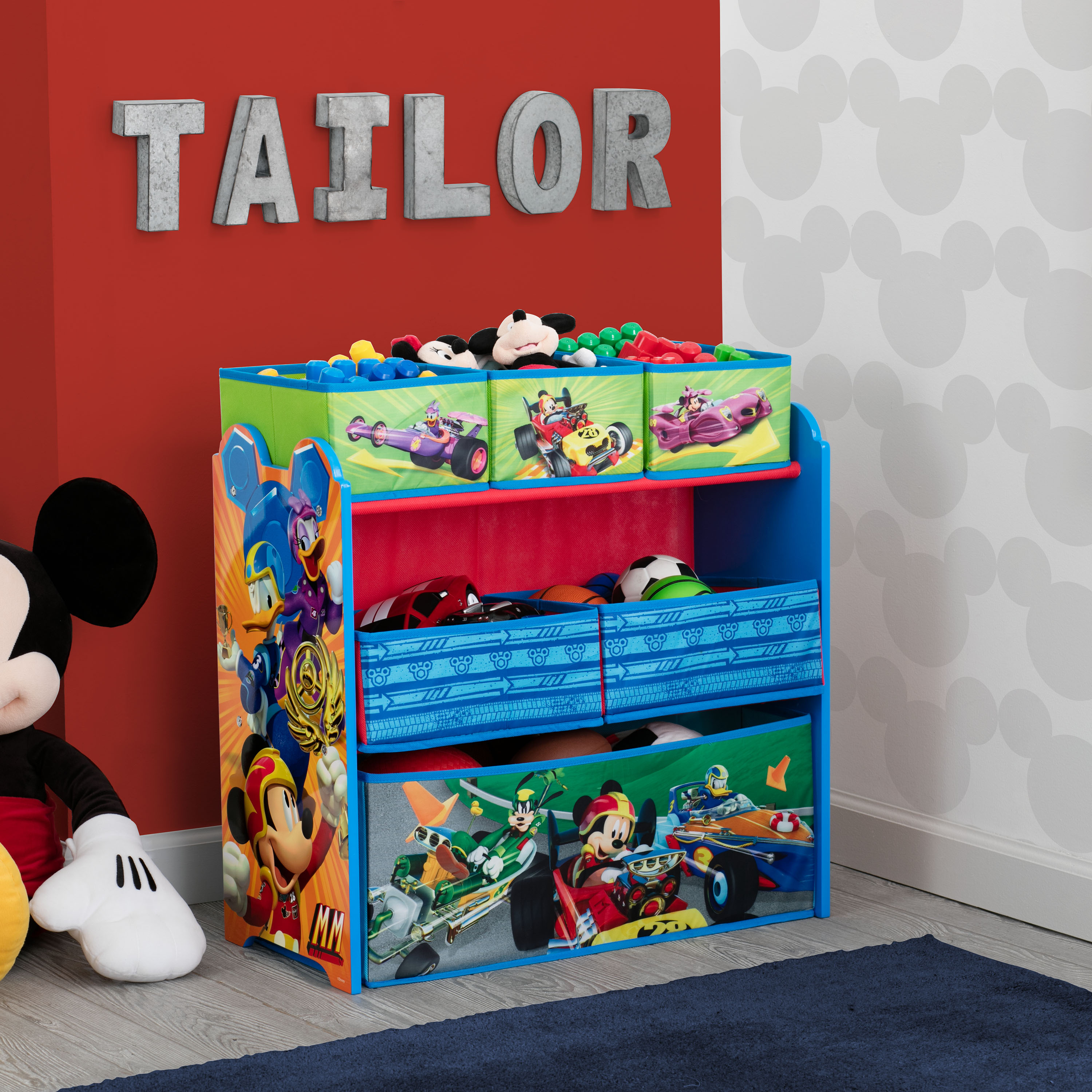 Delta Children Disney Mickey Mouse Multi Toy Box Bin Wood Storage Organizer - image 3 of 8