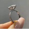 thumbnail image 2 of 14K White Gold Plated 2Ct pear Cut Lab-Created Diamond Women Wedding Ring, 2 of 3