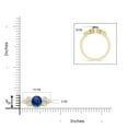 thumbnail image 4 of Angara Natural 1 Ct. Blue Sapphire with Diamond Solitaire Ring in 14K Yellow Gold for Women (Ring Size: 11.5), 4 of 9