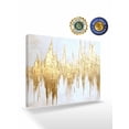 thumbnail image 2 of Abstract Gold Wall Art for Living Room,Canvas Picture Wall Decor for Bathroom Bedroom,Modern Minimalist Art White Gray Ripple Painting Artwork for Office Kitchen Hallway Dining Room Decor 12"x16", 2 of 8