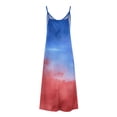 thumbnail image 3 of Robe d'Été Décontractée Sans Manches Imprimée Fête de l'Indépendance Bretelles Maxi, Robe d'Été Longue Fluide et Festive, 3 of 5