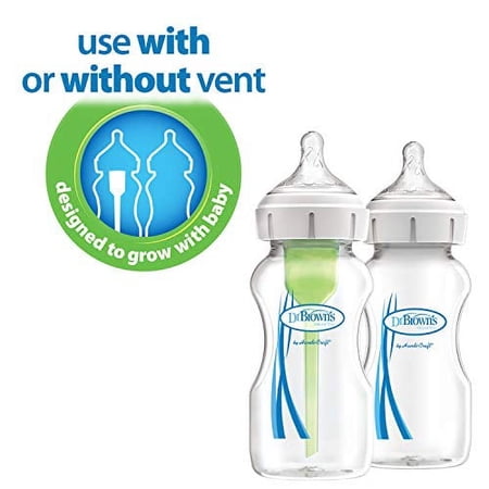 Dr. Brown's Options  Wide-Neck Baby Bottle, 5 Ounce, 4 Count