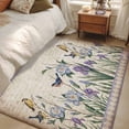 thumbnail image 4 of Spring Flowers Area Rugs 3'x5', Small Throw Rugs for Living Room Bedroom, Vintage Floral Leaves Birds Pastoral Botanical Indoor Outdoor Rug Non-Slip Low Pile Carpet Runner Reversible Floor Mats, 4 of 8