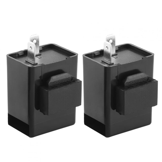 Par de relés intermitentes ajustables para motocicleta, 12V, 2 pines, luz LED de señal de giro, Control de velocidad para Scooter ATV
