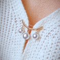 thumbnail image 3 of NETSENG Women Brooch Pin Faux Pearl Dangle Beads Collar Lapel Brooch Pin Clothes Jewelry, 3 of 5