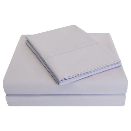 Superior 4-Piece Modern Lilac Cotton Percale Bed Sheet Set, King - Deep Pocket
