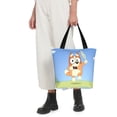 thumbnail image 5 of Kowoue Bluey Pattern Tote Bag Aesthetic Shoulder Bag, Grocery Tote with Shoulder Straps, Large Collapsible Tote with Protective Foam Lining, 5 of 6