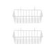 thumbnail image 1 of Organizador de pared de rejilla blanca perfecl 2 piezas estante de almacenamiento, 1 of 8