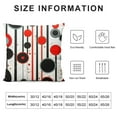 thumbnail image 5 of GOSMITH  Throw Pillow Covers Decorative Cushion Modern Abstract Red Black White and Grey Wavy Vertical Stripes Dot Polyester Pillow Cases Square Pillocases for Bed Sofa, 5 of 5