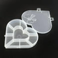 thumbnail image 2 of Heart Plastic Bead Storage Containers 9 Compartments Clear 13.5x15.5x2.7cm DIY, 2 of 2