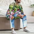 thumbnail image 7 of Uemuo Alligator Donut Pool Float Pattern 2-Piece Loungewear Set - Men’s Soft Sleepwear, Cozy Winter PJs, Comfy Sleep Set-Large, 7 of 7