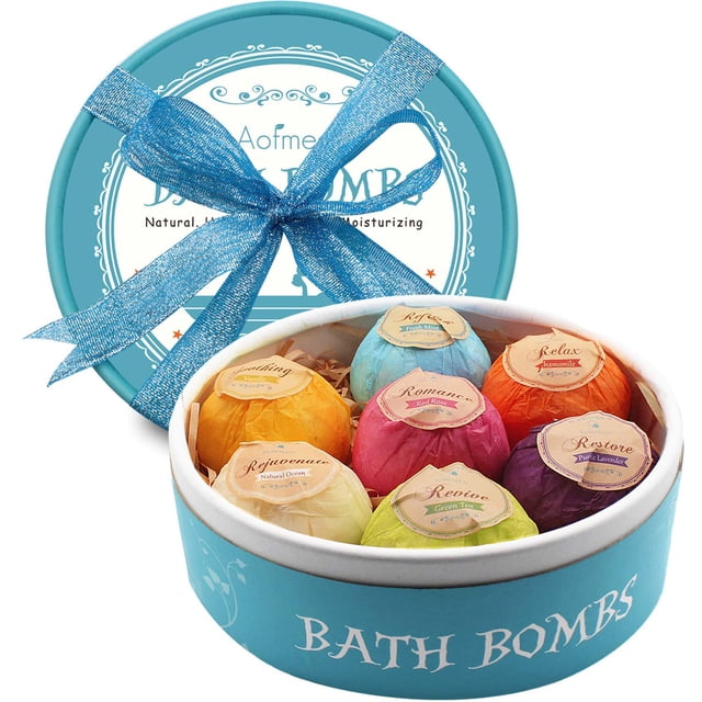 Bombas de baño Aofmee, 7 unidades, baño de burbujas para mujeres y niños, 175 ml