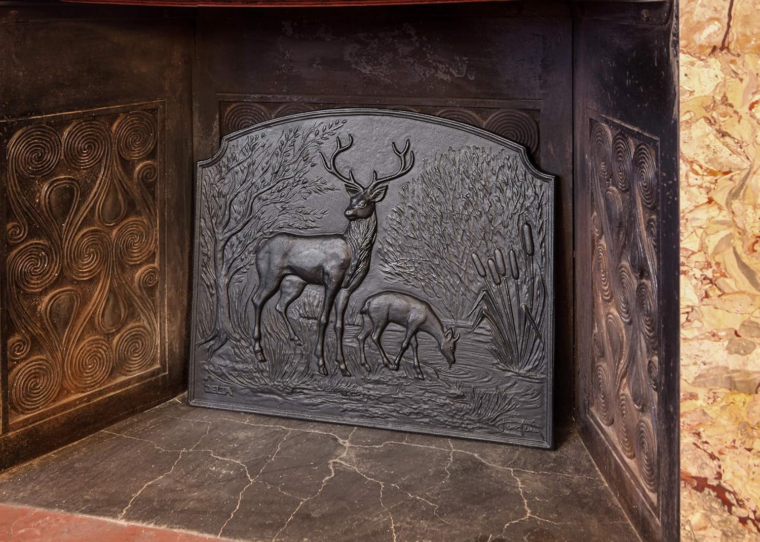 Minuteman International Deer Cast Iron Fireback Sansujyuku sansujyuku.com