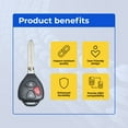 thumbnail image 6 of Replacement Keyless Remote Head Key Fob for Toyota Yaris 2009 FCC MOZB41TG Part Number 89070-52850 8907052850 Pack of 2, 6 of 8