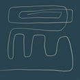 thumbnail image 2 of Lee, Judson 20x20 White Modern Wood Framed Museum Art Print Titled - Mod Lines on Blue II, 2 of 4