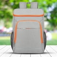 thumbnail image 3 of Mochila Térmica Oxford Con Aislamiento para Ahorrar Espacio Mochila Almacenamiento (gris Naranja), 3 of 7