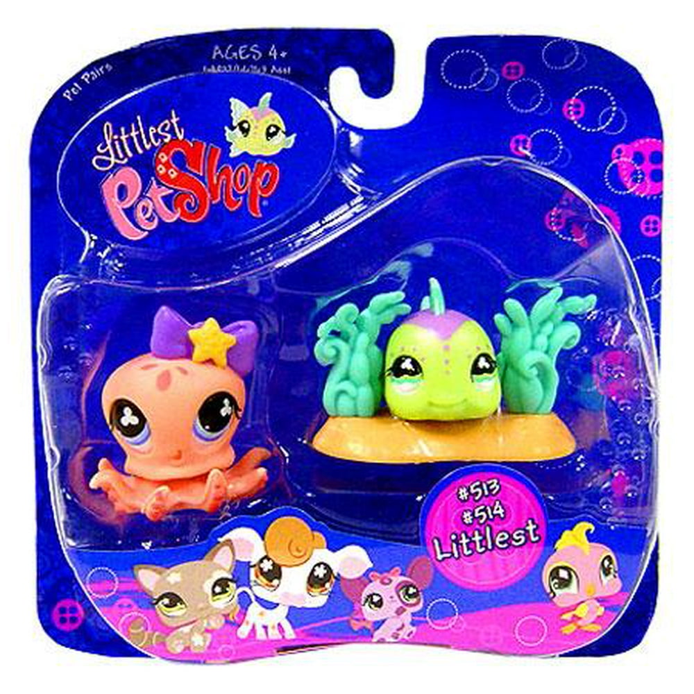 Littlest Pet Shop Pet Pairs Octopus & Green Fish Figure 2Pack