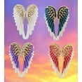 thumbnail image 2 of QQTDFG Pretty Crystal and Enamel Angel Wings Pendant Brooch Shawl Pin Women Jewellery-Pink, 2 of 9