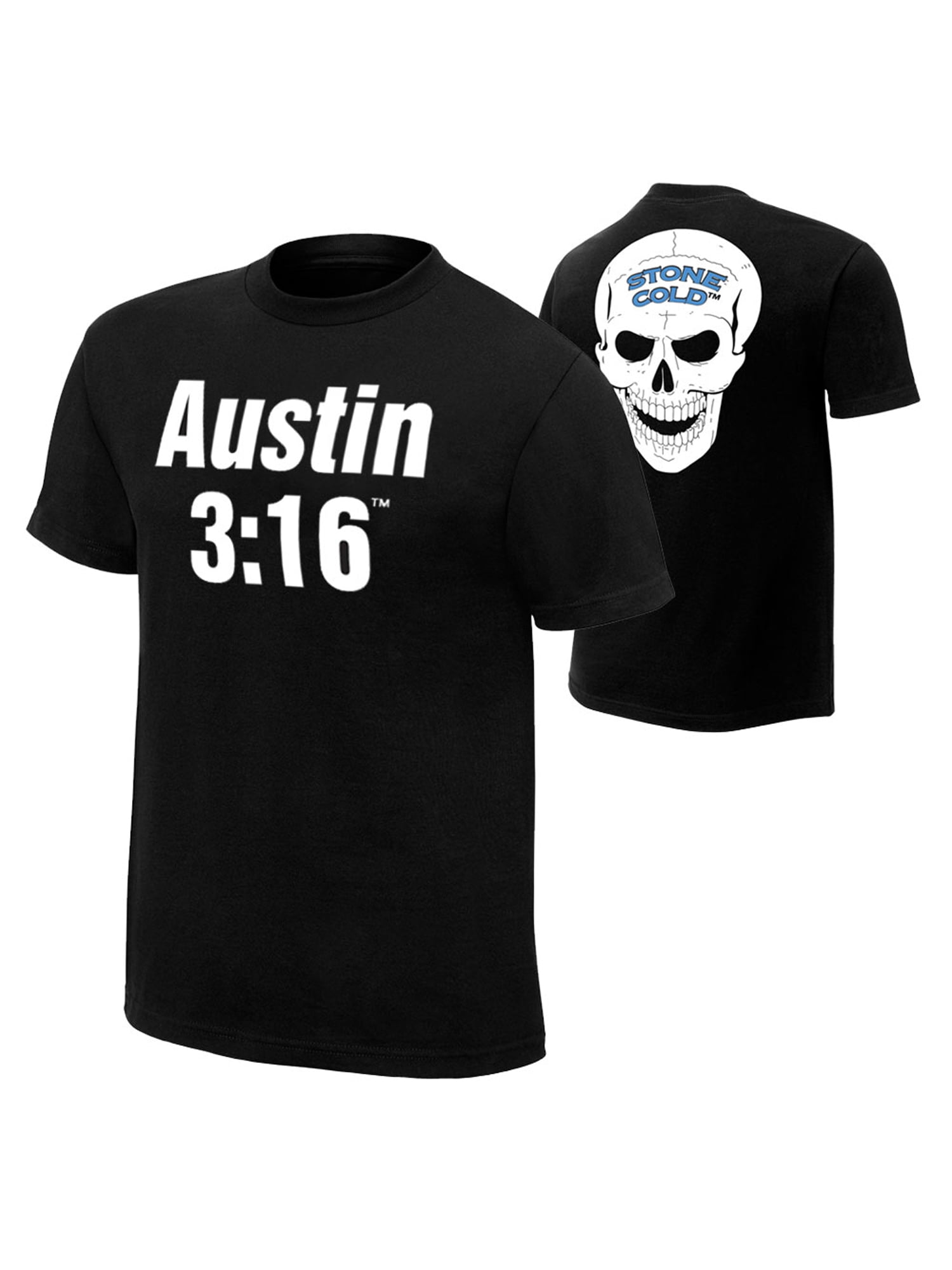 Stone Cold Steve Austin 3:16 Skull Authentic Youth Boys Black T-Shirt 