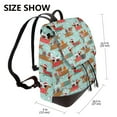 thumbnail image 2 of Defioc Dachshund Christmas Play Print PU Leather Backpack,Backpack Purse for Women Fashion Multipurpose Design Handbag Ladies Bags Travel Backpack, 2 of 4