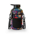 thumbnail image 2 of Bouteille d'Eau 2.2L Demi-Gallon avec Manchon de Rangement et Couvercle à Paille – Grand Récipient Réutilisable Sans BPA avec Poignée - Grande Gourde de Sport, 2.2 Litres (74 Onces), 2 of 8