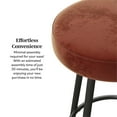 thumbnail image 3 of Pemberly Row 29.25" Metal & Fabric Bar Stool in Rust (Set of 2), 3 of 13