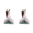 thumbnail image 1 of Naiovety Muñecos para decoración de tartas, figurita de novia y novio, herramienta de decoración de bodas divertida, adorno de pie, Tipo i 2Conjunto, 1 of 6