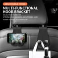 thumbnail image 7 of Car Seat Headrest Hooks - 2 Pack Universal Car Purse Hook, Leather Car Bag Purse Holder With Double Metal Hooks For Handbags, Grocery Bags, Bottles, Phones, 7 of 7
