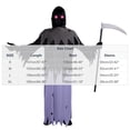 thumbnail image 6 of Ceisia Grim Reaper Halloween Costume Tattered Hooded Robe With Glowing Eyes Scythe Accessory For Party Cosplay Dress Up Gift, 6 of 6