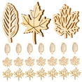 thumbnail image 5 of TEHAUX 40Set Wooden Maple Leaf Cutout for Diy Wood Burning and Craft Supplies, 5 of 8