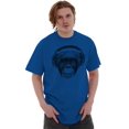 thumbnail image 5 of Smile Monkey Headphones Hipster Funny Men's Graphic T Shirt Tees Brisco Brands X, 5 of 6