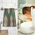 thumbnail image 7 of Yayeee 2 Pack Hand Towels for Bathroom 100% Cotton 16" x 28" Soft Absorbent Kitchen Towel, Green Tartan Pattern, 7 of 7