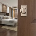 thumbnail image 3 of Bravura Hardware 936 Nashville Knob Privacy Lockset with Modern Rectangle Trim for Bedroom/Bathroom, Chrome, 3 of 4