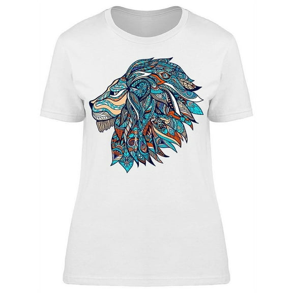 Lion Head Profile T-Shirt Women -Image by Shutterstock, Female Medium