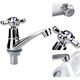 thumbnail image 1 of ZHAOCHENG Grifo monomando para lavabo de baño, mezclador de agua fría, grifo cromado con manija en cruz para guardarropa con filtro, 1 of 5