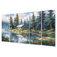thumbnail image 2 of Designart "Lakehouse Retreat I" Countryside Metal Art Print Set, 2 of 5