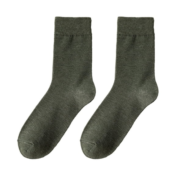 ievspot 1 Pair Women Socks Mid-tube No Odor Retro Solid Color High Elasticity  Sports Cotton Socks