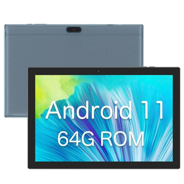Tableta De 64Gb, Tableta De 10 Pulgadas, Android 11, Batería De 6000Mah, Tableta Con Pantalla Táctil Hd De Cuatro Núcleos, Ordenador Con Wifi, Bt, Google Play. (Azul)
