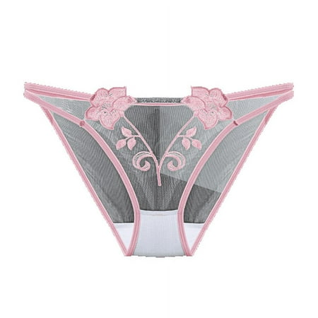 

Womens Underwear Packs Lace Underpants Transparent Mesh Hook Briefs Breathable Low Waist Seamless Underpants Panties 6 Pack