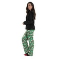 thumbnail image 3 of Just Love Womens Microfleece Pajama Pant Set with Socks  Warm, Snug Sleepwear (Green - Santa Baby, Large), 3 of 5