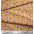 thumbnail image 2 of Soimoi Tissu Crêpe polyester à Pois et Roses Imprimé Floral au Mètre 42 Pouces de Large, 2 of 3