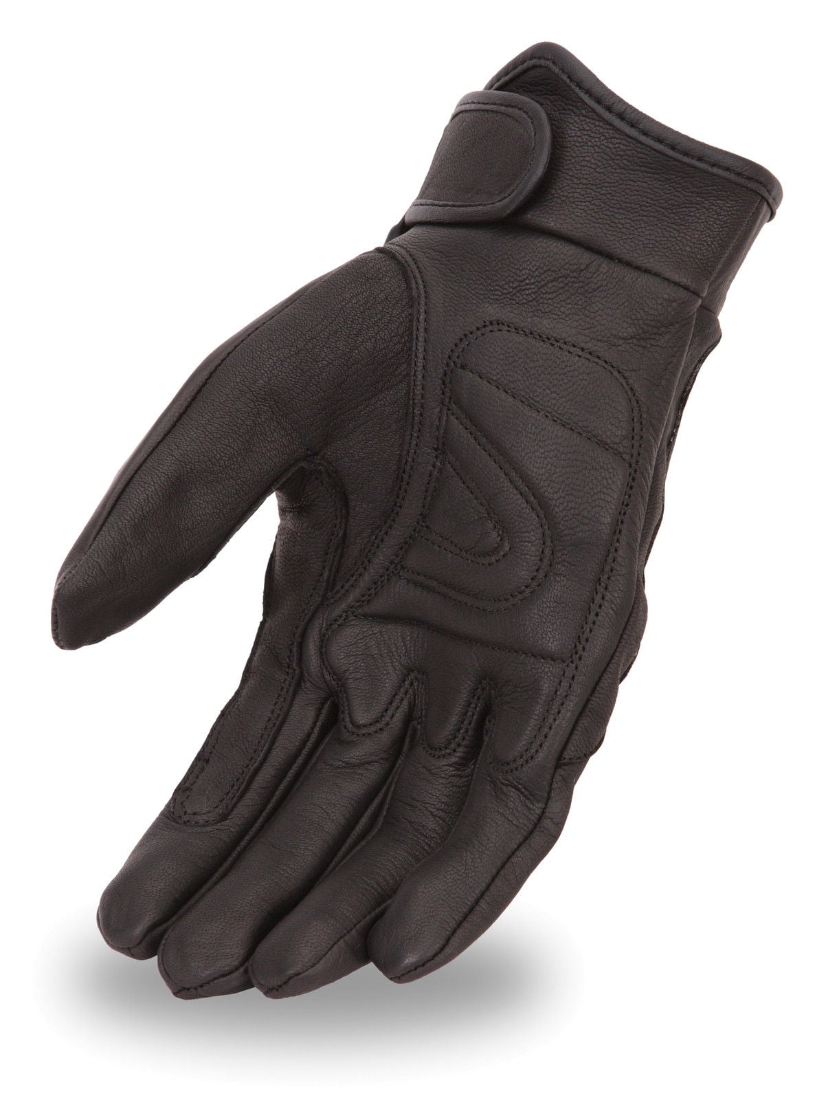 Wrist Strap FI142GEL Men/'s Leather Gel Palm Motorcycle Glove Flex Knuckle