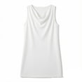 thumbnail image 6 of Noric Women Cotton Linen Summer Sleeveless Dresses Casual Cowl Neck with Pockets Solid Color Mini Dress Trendy 2026, 6 of 6